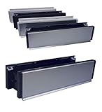 Aluminium-Briefeinwurf-m.Schacht-Nr.2-305 x 78 mm-Briefkasten-Briefschlitz-Briefklappe (305 x 78 mm, Alu.-silber-Kanten + Schacht schwarz)