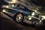 Samarkand-Lights LED-Bild mit Beleuchtung LED- Bilder Leinwandbild 65 x 45 cm Leuchtbild US CAR/Muscle CAR/O