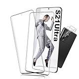 Galaxy S21 Ultra Panzerglas Schutzfolie, [2 Stück] Hohe Qualität Gehärtetem Glass [Fingerabdrucksensor Kompatible] [HD Clear] [Blasenfrei] Panzerglasfolie für Samsung Galaxy S21 U