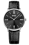 Hugo Boss Herren Quarz Armbanduhr mit Lederarmband 1513369