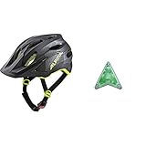 ALPINA Carapax JR. Fahrradhelm, Kinder, Black-neon Yellow, 51-56 & Unisex – Erwachsene Multi-fit Light Fahrradhelmzubehör, transparent, One S