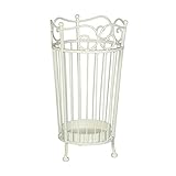 DESIGN DELIGHTS Vintage SCHIRMSTÄNDER Luca | 45 x 25 cm, Metall, antik-weiß | Regenschirm H