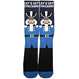 Gmark Unisex Bunte Cartoon-Baumwollsocken 1-6 S/M/L, 01 Paar schwarz-blau-Soldaten-Casual Thick, M