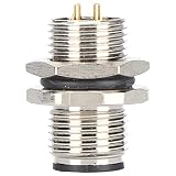 MOH 4-poliger Steckverbinder -M12-B-P4-M12x1 4-poliger Steckeradapter Einbaubuchse IP67 Wasserdichter Steckverb