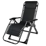 RTYHN Ergonomische Gartenstuhl,Leicht Liegestuhl Klappbar,Strandliege mit Kopfstütze,bis 150 Kg Belastbar,für Garten, Balkon, Strand T