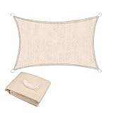 QuQiu Für Garten, Außeneinrichtung und Aktivitäten 5x4m 3x2m 3x4m Sonnenschirm Segel Rechteck Baldachinabdeckung UV. Block für Patio Backyard Outdoor Shade Tuch (Color : Beige, Size : 4 * 5M)