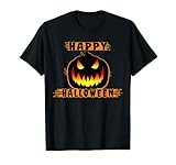 Halloween Kürbis Gesicht Orange Schwarz T-S