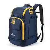 Unigear Skischuhtasche mit Helmfach und Rucksackgurten, Skirucksack Skischuhrucksack mit Helmtasche, Skitasche Siksack für Skistiefel, Schlittschuhe, Snowboard, Inline-Sk