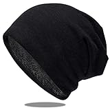 OCTERING Slouch Beanie Mütze Damen und Herren Baumwolle Elastisch Fleece-Futter Unisex