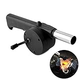 Wailicop BBQ Fan Grillgebläse Manuell GebläSen Cranked Manueller Ventilator Fan Luftgebläse Für Grill Feuer-Balg Anzündhilfe Outdoor Camping Hand Air Blow