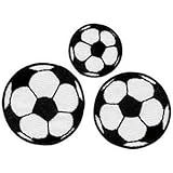 Fussball Fußball - 3er Set - Aufnäher Patch Aufbügler Bügelb