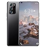 Lsqdwy Günstige und einfache Android-Handys, SIM-freies Smartphone mit 6,8-Zoll-HD-Display, 4 GB + 64 GB, Dual-SIM, Dual-Kameras, WiFi, GPS, Bluetooth-Handys (Farbe: Schwarz)