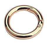 Runtodo 6Pcs Karabiner Karabinerhaken Schnappfeder Schnapphaken Fuer Schluesselanhaenger(Gold)