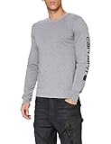 Carhartt Herren Signature Logo Long-Sleeve T-Shirt, Heather Grey, S