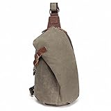 AOTIAN Sling Rucksack Wasserdicht Canvas Lässiger Tagesrucksack Damen Herren ein Schulter Tasche Crossbody Umhängetasche S