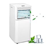 SWANEW 4 in1 WiFi Mobiles Klimagerät mit Fensterdichtung,7000 BTU/h(2.0kW),Automatischer Heizung,Kühlen,Luftentfeuchter,Ventilator für Räume bis 25㎡