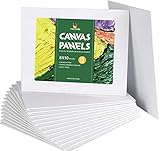 Mancola 15 Pack Leinwand Paneele 20cm x 25cm säurefreie, grundierte Baumwoll-Leinwandplatten für Acryl, Gemälde und Nassmedien - für professionelle und Hobby Maler MA-181015