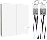 Thinkbee Lichtschalter, Kabelloses Schalter-Kit mit Mini-Magnetschalter und Empfänger, Wasserdicht Feuerfest Keine Verkabelung E