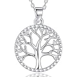 Lydreewam Lebensbaum Kette Damen Silber 925 mit Geschenkbox, verstellbar 40 + 5