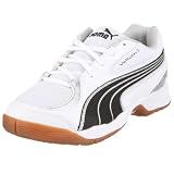 Puma Vellum II Jr 102066, Unisex - Kinder, Sportschuhe - Indoor, Weiss (White-Black-puma Silver 01), EU 33 (UK 1) (US 2)
