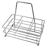Gedotec Flaschenträger Kesseböhmer Flaschen-Tragekorb Metall für 6 Flaschen | Flaschenkorb Chrom mit Anti-Rutsch Bodengleitern | Länge B: 298 mm | Made IN Germany | 1 Stück - Korb