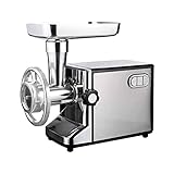 WJYZYHM Elektrische Fleischschleifmaschine 3000W Elektrische Fleischschleifer Edelstahl Mincer Wurst Stuffer Lebensmittelprozessor for Küche (Color : Silver)