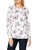 Seidensticker Damen Shirtbluse Langarm floral Bluse, Weiß, 46