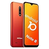 Ulefone Note 8 Handy Android 10-3G Dual SIM Billig Smartphones Ohne Vertrag 3 in1 Steckplatz 5,5-Zoll-Bildschirm 2GB RAM 16GB ROM 5MP+2MP+2MP Dreifache Kameras Gesicht Freischalten (Orange)