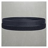 24 Meter/Paar 10/16/ 20/ 25mm Klebstoffhaken und-schleifen-Befestigungsband-Klebeband-Kleber- Klettverschlüsse auf Streifen- Magisches Band nähen (Color : Black 20mm 24Meter)