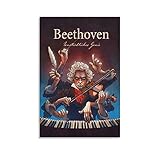 ASDYO Beethoven Pianist Classic Playing Comic Poster Dekorative Malerei Leinwand Wandkunst Wohnzimmer Poster Schlafzimmer Gemälde 30 x 45