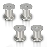 EINFEBEN 4er Set Aluminium Möbelfüße Höhe 80mm,Höhenverstellbar 15mm,Belastbar bis 250 Kg,Sockelfuß Tischfuß Sofafuß Bettfüße, für Möbel, Kü