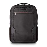 Everki EKP118 Studio – Laptop Rucksack für Notebooks bis 14,1 Zoll (36 cm) / MacBook Pro 15 Zoll mit integriertem Ecken–Schutz–System, Trolley-Lasche und weiteren hochwertigen Funktionen, Schw