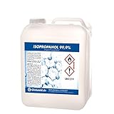 Isopropanol 99,9% 5 Liter Isopropylalkohol 2-Propanol Reinigungsmittel für Haushalt und Industrie Lösungsmittel und Fettlöser Lack- und Farb-Entferner Nagellack-Entferner Oberflächen-Reinig