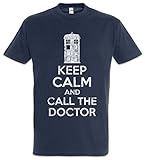 Urban Backwoods Keep Calm and Call The Doctor Herren T-Shirt Blau Größe 3XL