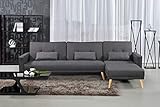 Mobilier Deco Ecksofa, ausziehbar, skandinavisches Design, Stoff, G