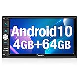 Vanku Android 10 Autoradio mit Navi 64GB + 4GB 8 Core Unterstützt Qualcomm Bluetooth 5.0 aptX DAB + Android Auto WiFi 4G 2 Din 7 Zoll B