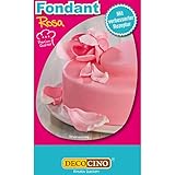 DECOCINO Fondant Rosa – 250 g – ideal zum Verzieren von Kuchen, Torten, Cupcakes – Palmölfrei & G