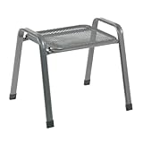 greemotion Stapelhocker Toulouse eisengrau, Gartenhocker einsetzbar im Innen- und Außenbereich, vielseitig kombinierbar, hochwertige Kunststoffummantelung, wind- und w