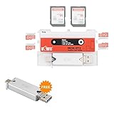 Kiwifotos 2 in 1 Speicherkarten-Etui, tragbar, schlank, mit USB 3.0, SD-Kartenleser für 2 SD-Karten + 4 Micro-SD-Karten (rot)