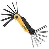Mount Sie 15PCS-Klapp-Innensechskantschlüssel Set, professionelle Innensechskant-Torx-Sternschlüssel mit Flaschenöffner, CR-V-Stahl, tragbares Treiber-Toolkit, metrisch und Torx-Größ