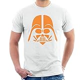 Star Wars Darth Vader Orange Silhouetten Men's T-Shirt Gr. L, weiß