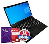 Office UltraBook 14 Zoll Full HD Laptop / Notebook Intel Core i7-6600U@ bis zu 3,4 GHz 8 GB 256 GB SSD mit Windows 10 Pro & GRATIS BullGuard HDMI Webcam inkl. 12 Monate Garantie (Generalüberholt)