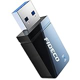 FIDECO WLAN Stick - AC1200 Dual Band (5,8G/Max.867 Mbit/s and 2,4G/Max.300 Mbit/s), WLAN Adapter für Desktop/Laptop, Unterstützt Windows, Mac OS X und Linux