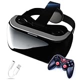 3D Brille, Virtual Reality Brille Headset Handy Augenschutz VR Brille für 3D Film und Spiele, Bluetooth Controller für iPhone 13 Pro Max/13 Pro/13/12/11, für Samsung Galaxy S21, Huawei, Xiaomi-S