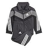 adidas Unisex Baby I Fi Shiny Ts Sportanzug, Karbon/Gricua/Schwarz/Weiß, 3 añ