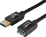 Amazon Basics USB 3.0-Verlängerungskabel (A-Stecker auf A-Buchse) 1,8 m (2 Stück)