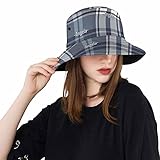 Unisex Fischerhut, personalisierbar, für den täglichen Gebrauch, Baumwoll-Stil, kariertes Muster, Kunst, Retro, Fischerhüte, Herrenhut, mehrfarbig05, O