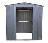 Spacemaker Metallgerätehaus Gartenhaus aus Metall 6x6 grau 194x188 cm Schuppen G