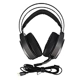 Gaming-Headset, Rauschunterdrückung 360° verstellbares 7.2ft Ultra Durable Wire Gaming Headset mit RGB-Licht für PS5 Laptop für Win 7 für Win 8 für Win10