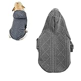 meioro Sweater für Hunde Kapuzenpullis für Haustier Warme Hundebekleidung Puppy Einfarbiger Hundepullover Süße Winterjacken Geeignet für kleine und mittlere Hunde French Bulldog Mops(XXL,Grau)